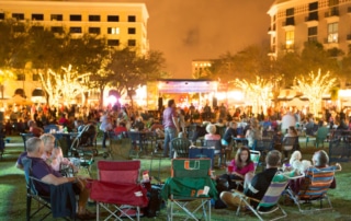 People Enjoying Weekly Free Concert at Clematis By Night